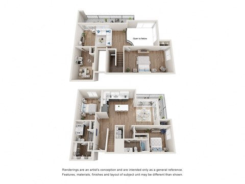 a floor plan of a 3 bedroom apartment